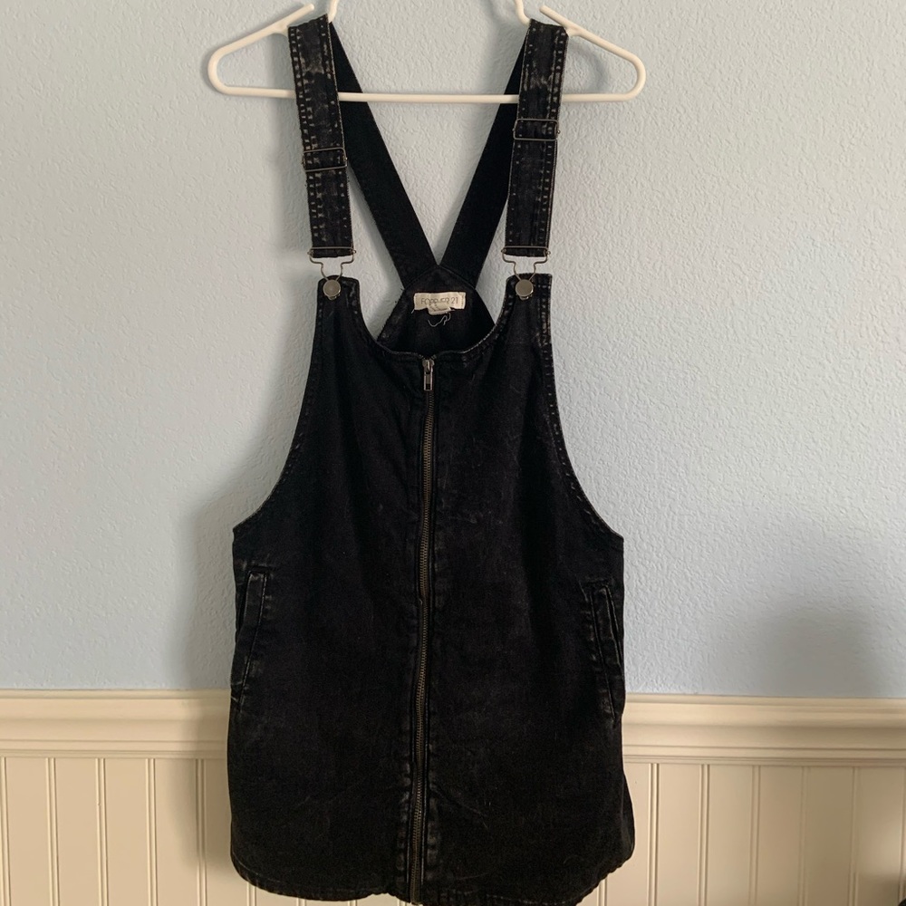 Forever 21 Black Overall Dress